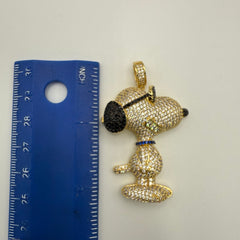 Dog Iced Out Cartoon Pendant