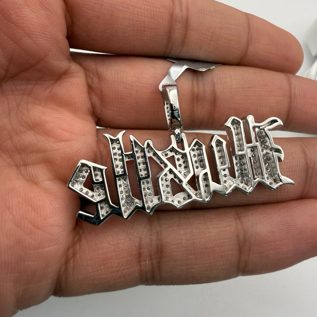 Moissanite HUSTLE Pendant