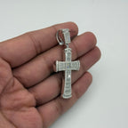 Moissanite Square Baguette Cross Pendant