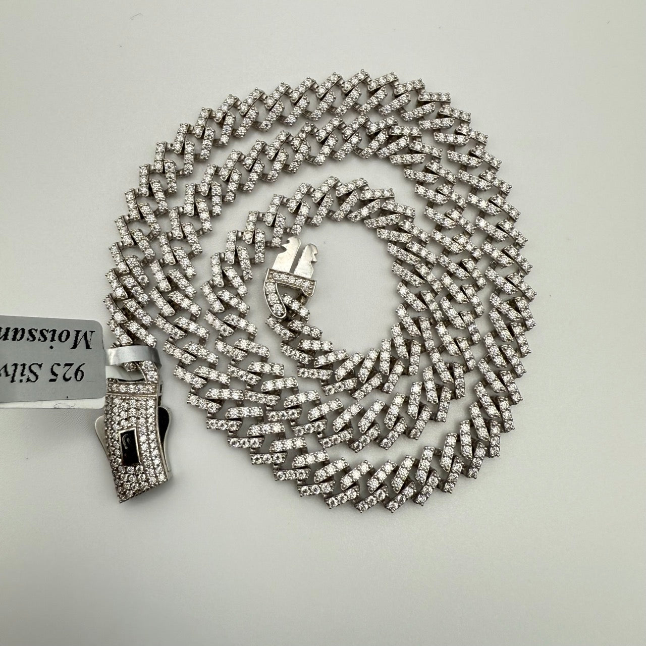 7mm 18" Moissanite Monaco Cuban Chain