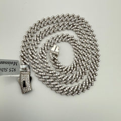 7mm 18" Moissanite Monaco Cuban Chain
