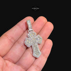 Moissanite Baguette Cross Pendant