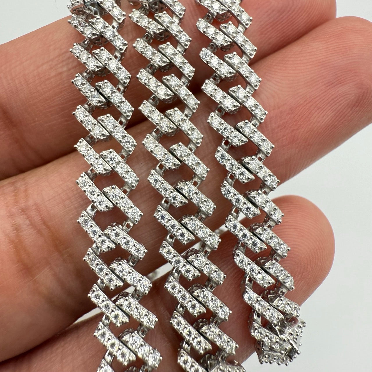 7mm 18" Moissanite Monaco Cuban Chain