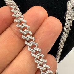 7mm 18" Moissanite Monaco Cuban Chain
