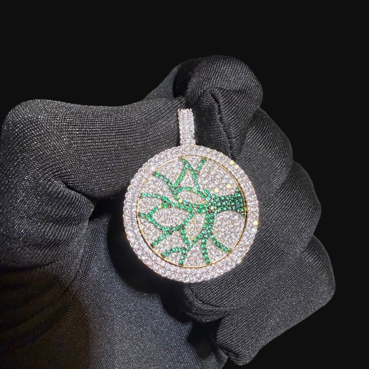 Iced Out Tree of Life Pendant Spinning