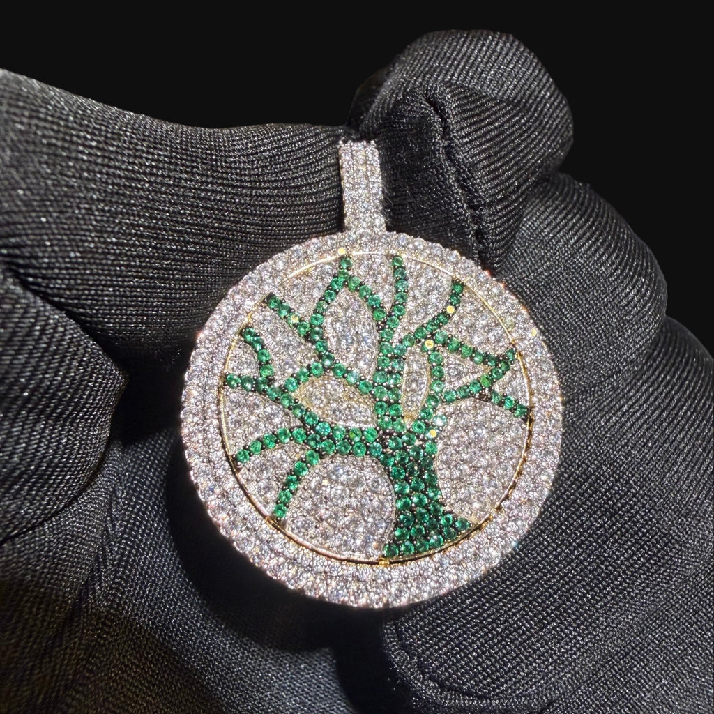 Iced Out Tree of Life Pendant Spinning