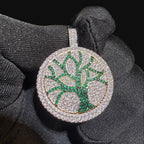 Iced Out Tree of Life Pendant Spinning