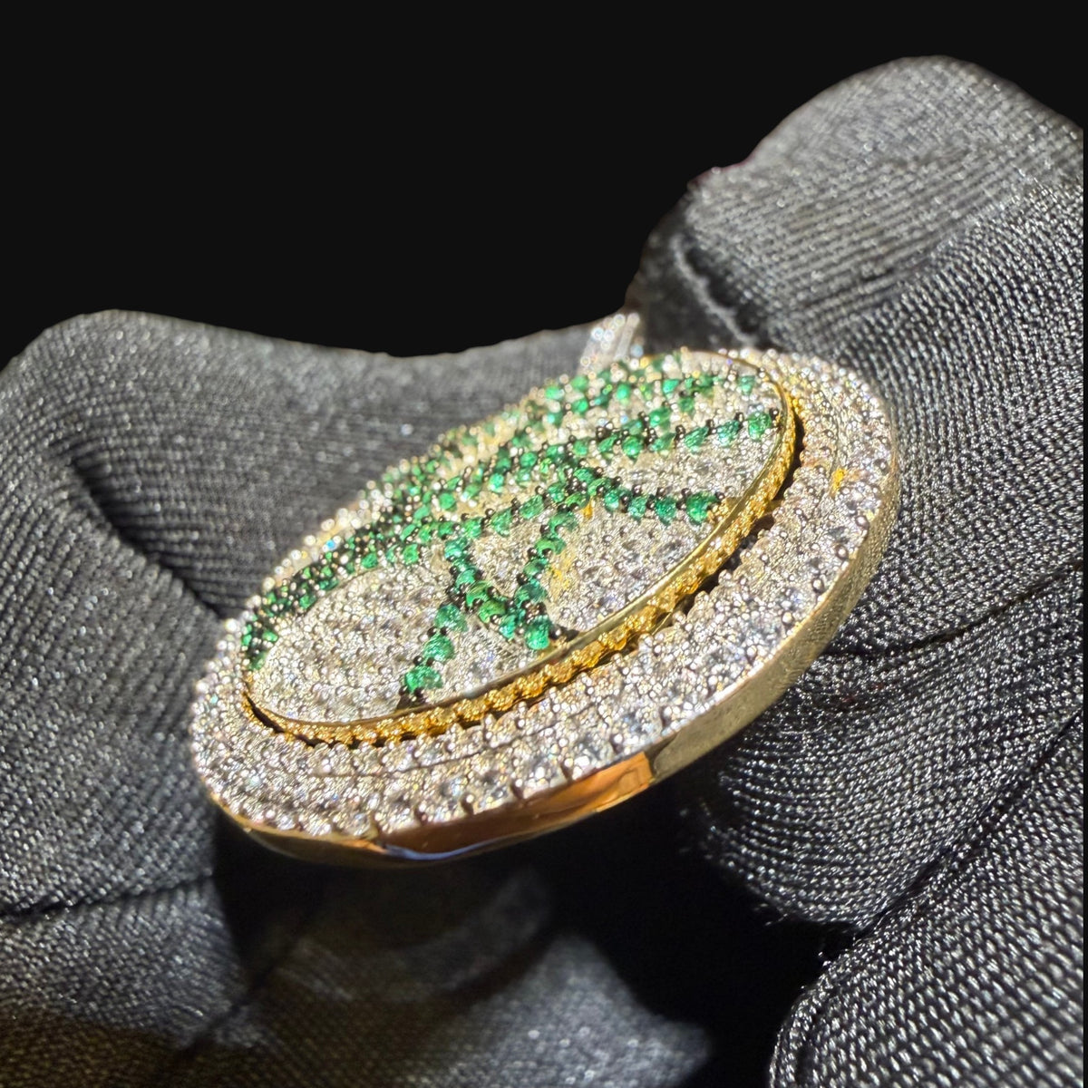 Iced Out Tree of Life Pendant Spinning