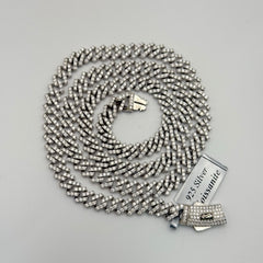 7mm 22" Moissanite Monaco Cuban Chain