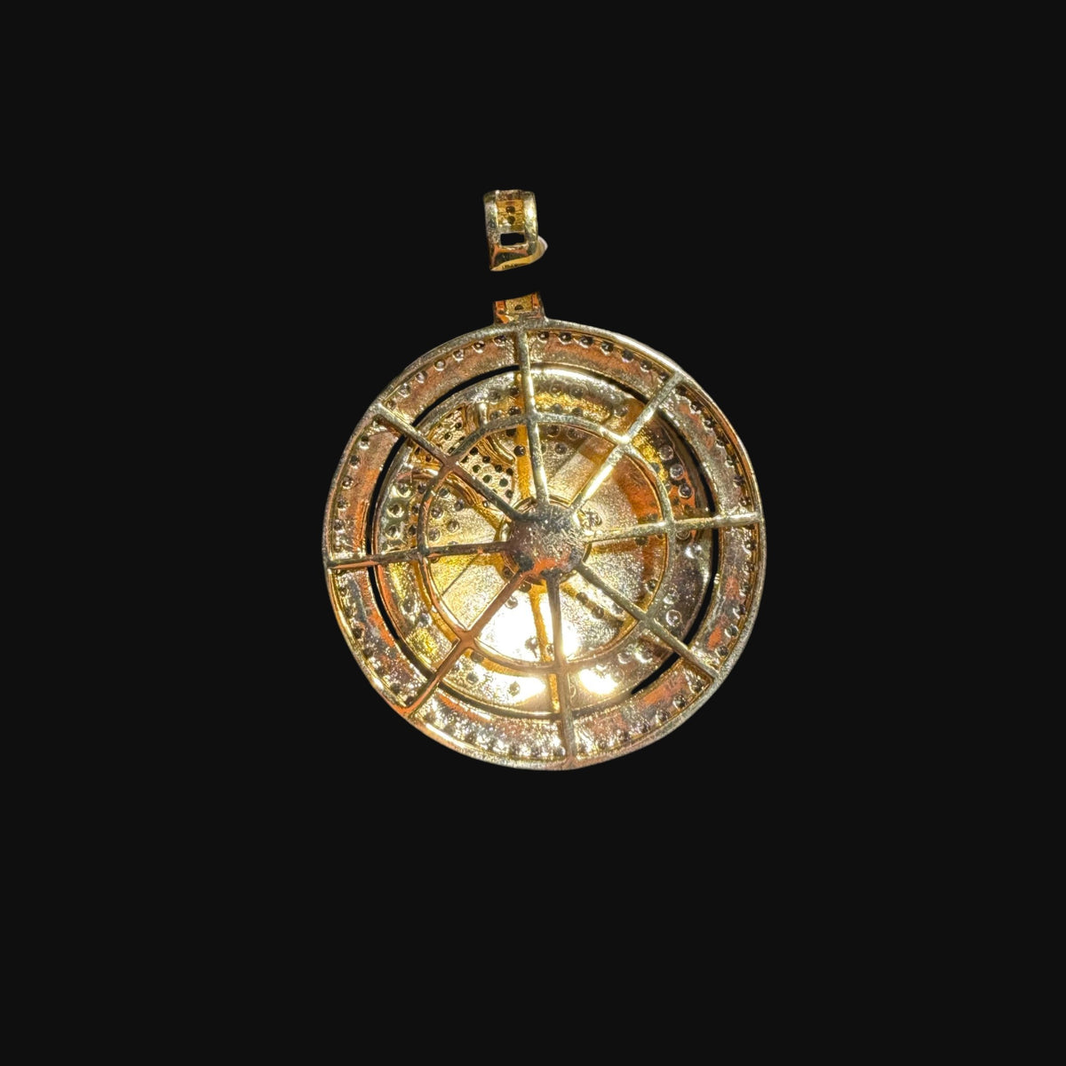 Iced Out Tree of Life Pendant Spinning