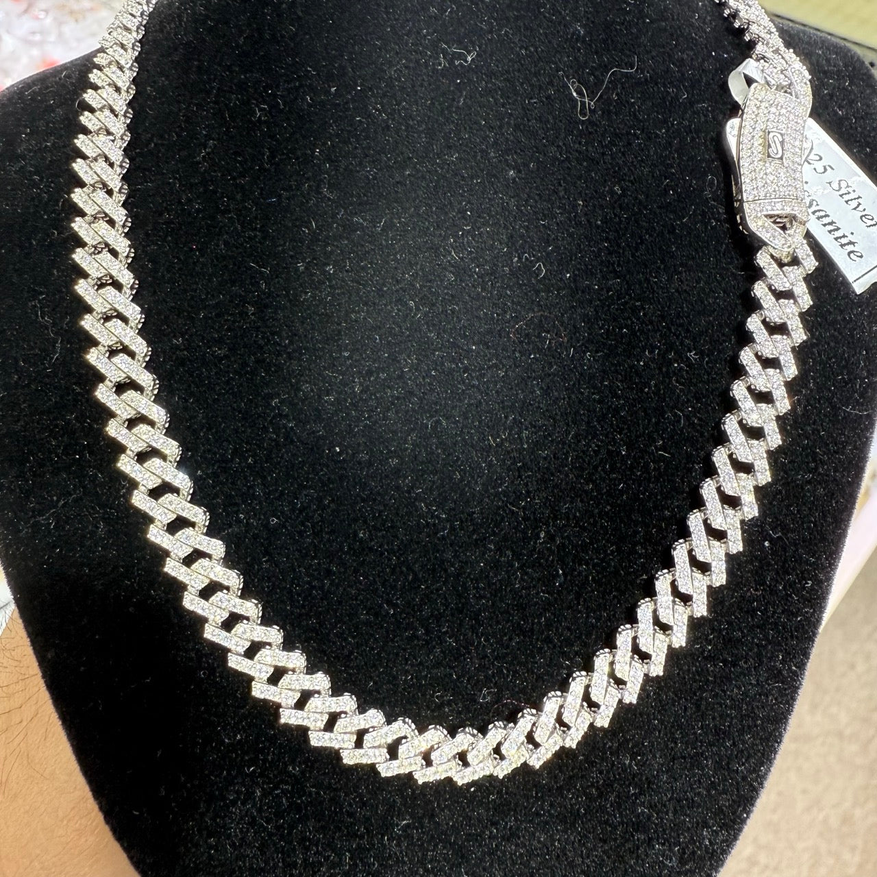 7mm 22" Moissanite Monaco Cuban Chain