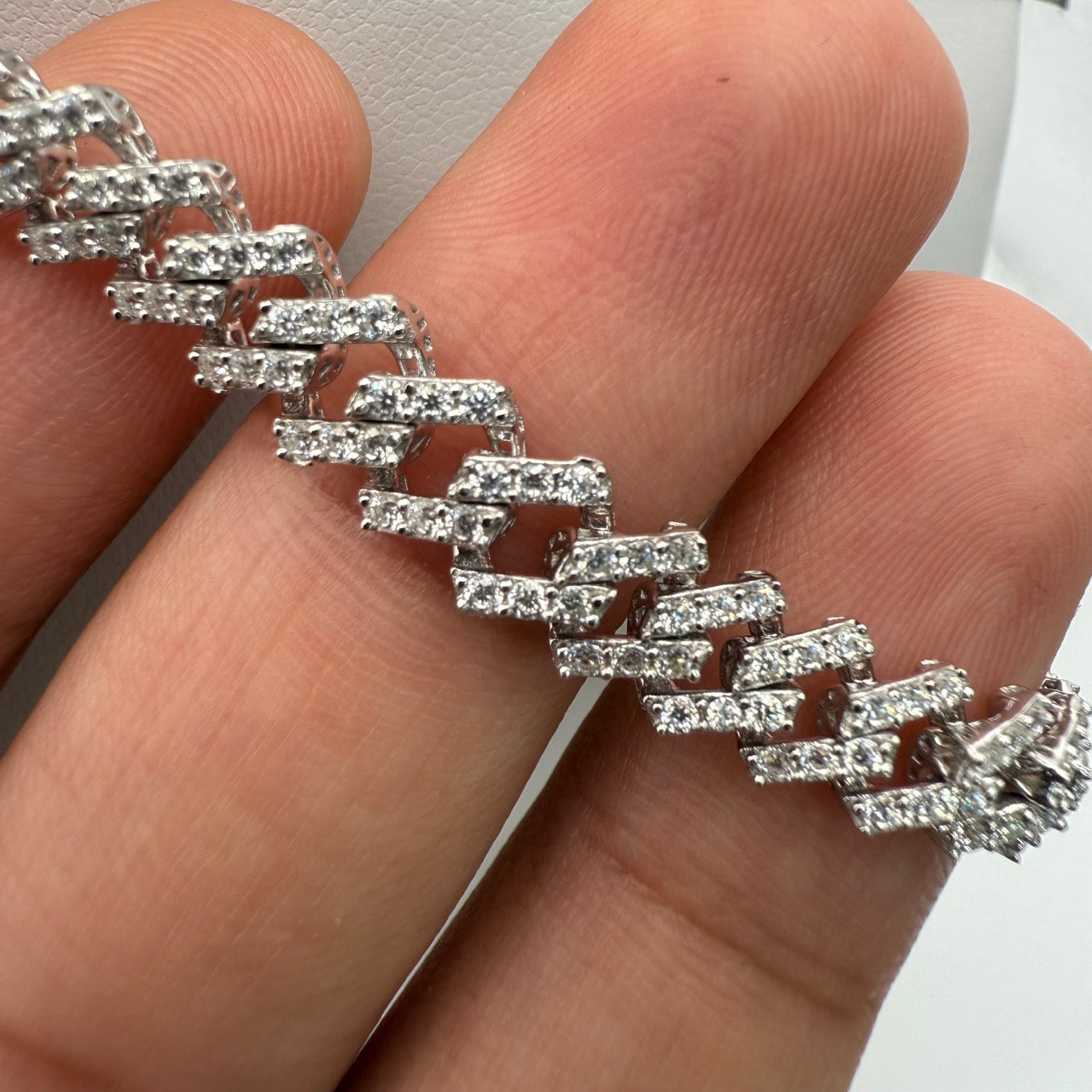 7mm 22" Moissanite Monaco Cuban Chain
