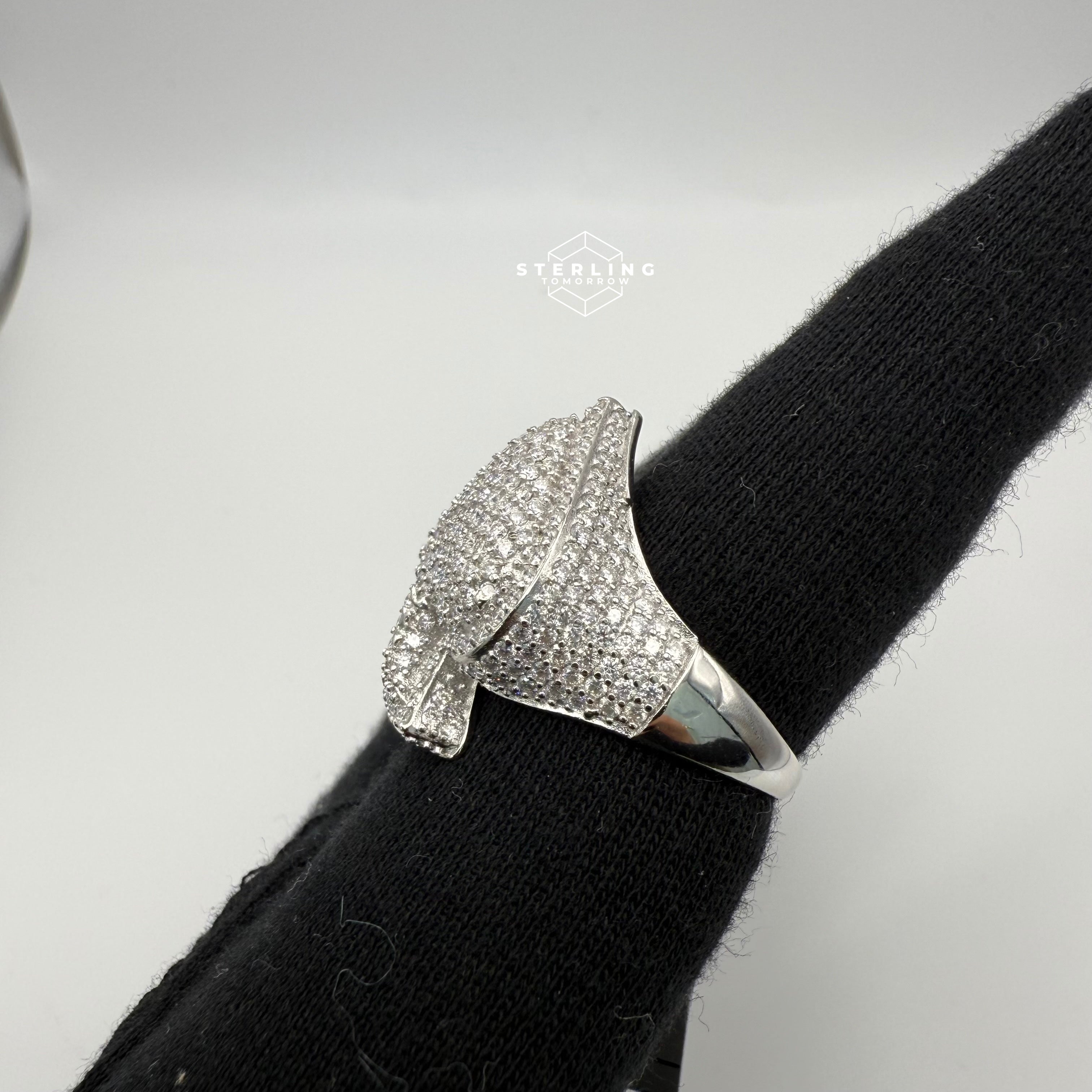 Moissanite Iced Out Spade Ring Size 10