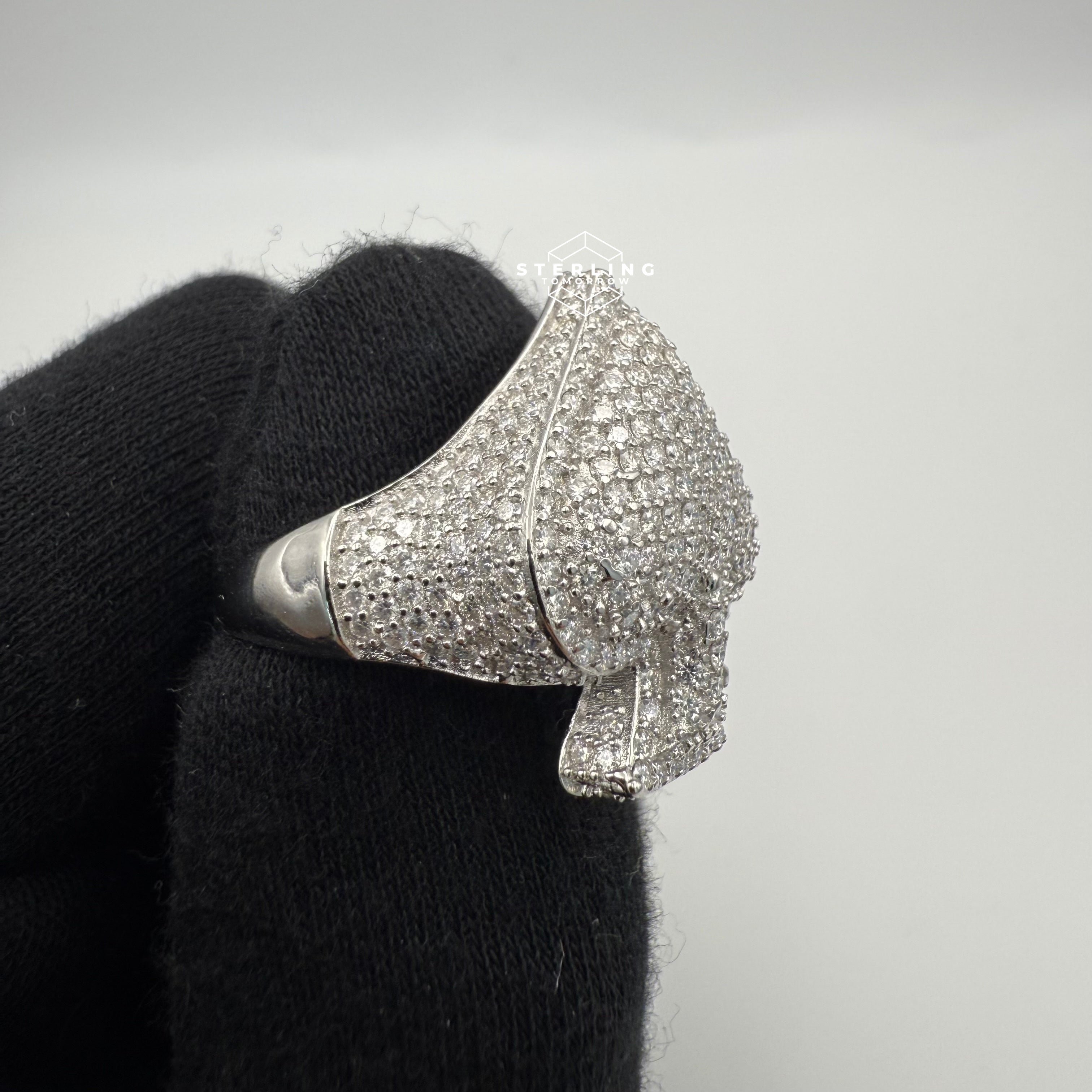 Moissanite Iced Out Spade Ring Size 10