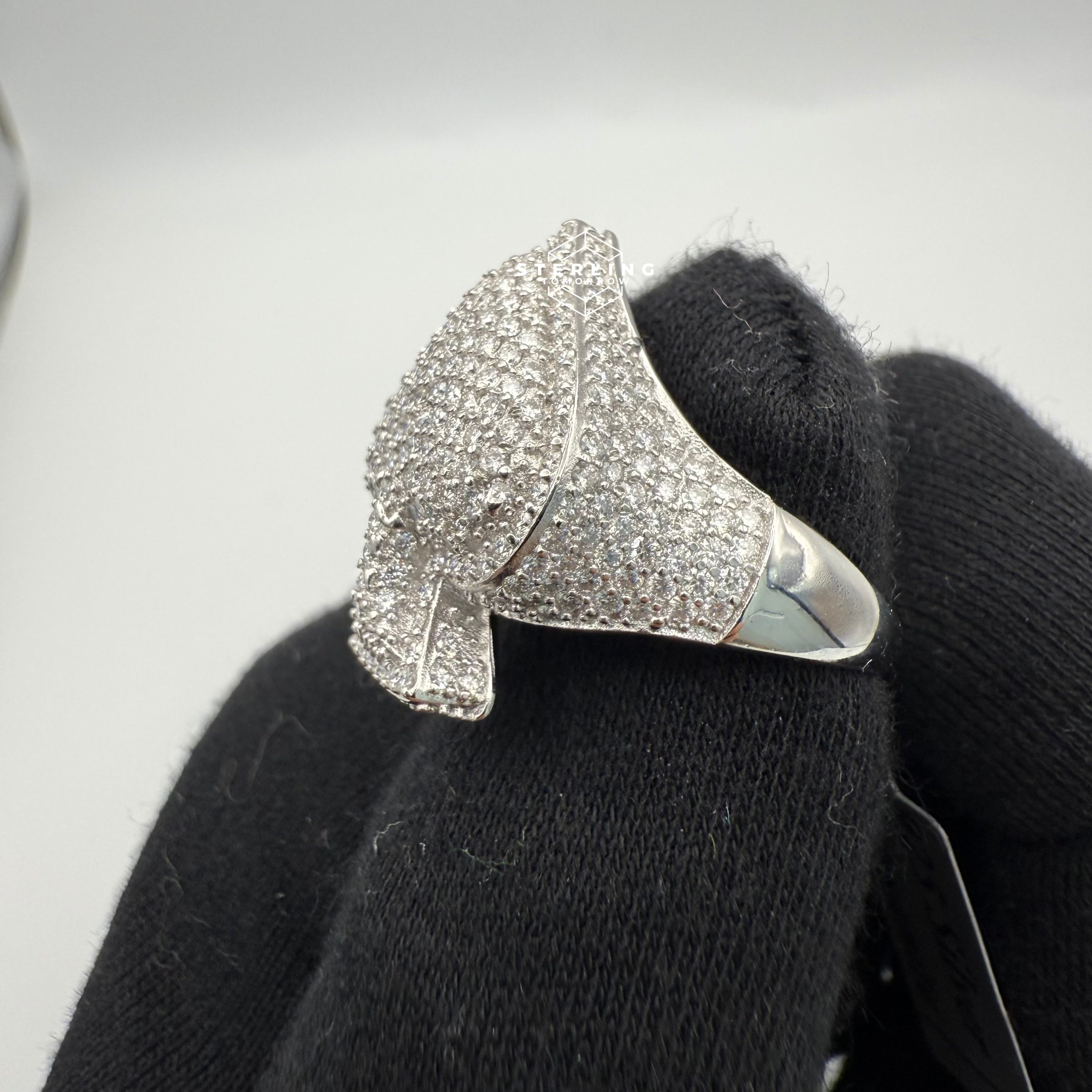 Moissanite Iced Out Spade Ring Size 10