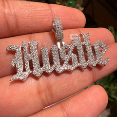Moissanite HUSTLE Pendant