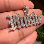 Moissanite HUSTLE Pendant