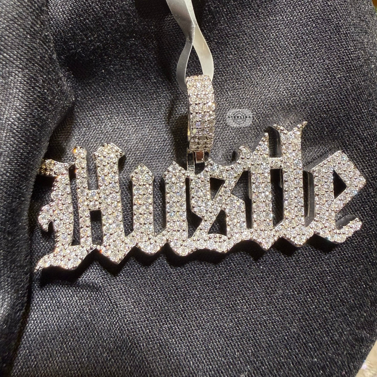 Moissanite HUSTLE Pendant