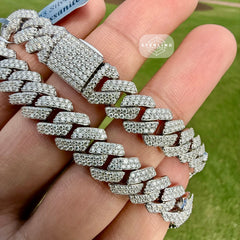 Moissanite Miami Cuban Prong Chain 10mm 22"