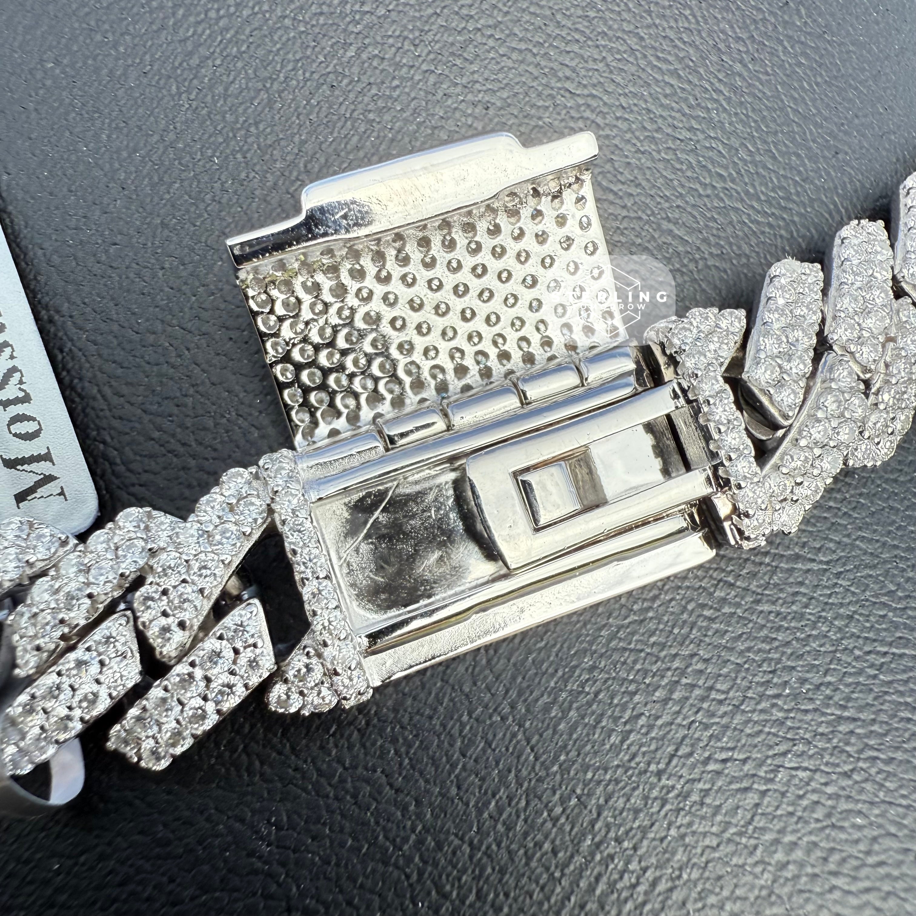 Moissanite Miami Cuban Prong Chain 12mm 22"