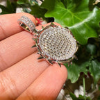 Iced Out Round Crown Thorns Pendant