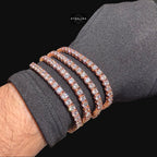 4mm Rose Gold CZ Tennis Bracelet