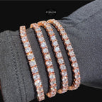 4mm Rose Gold CZ Tennis Bracelet