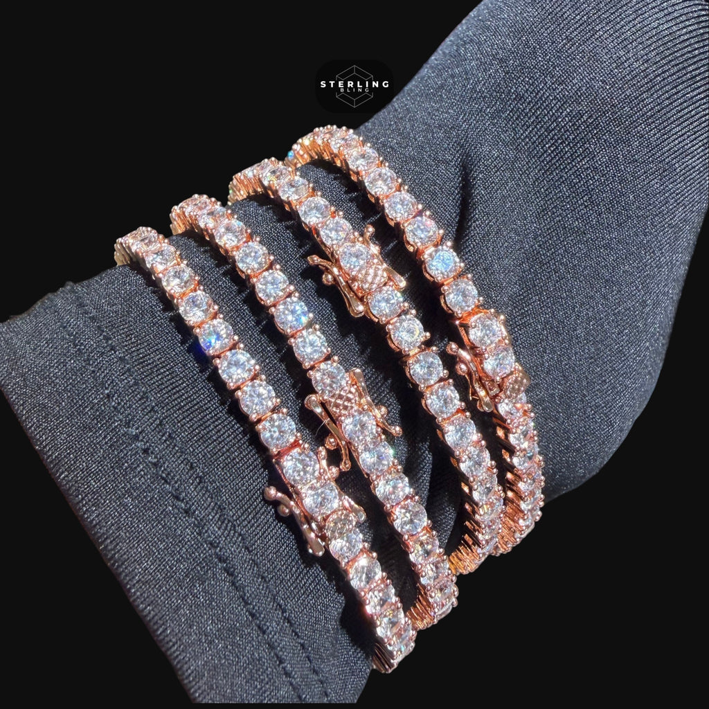 4mm Rose Gold CZ Tennis Bracelet