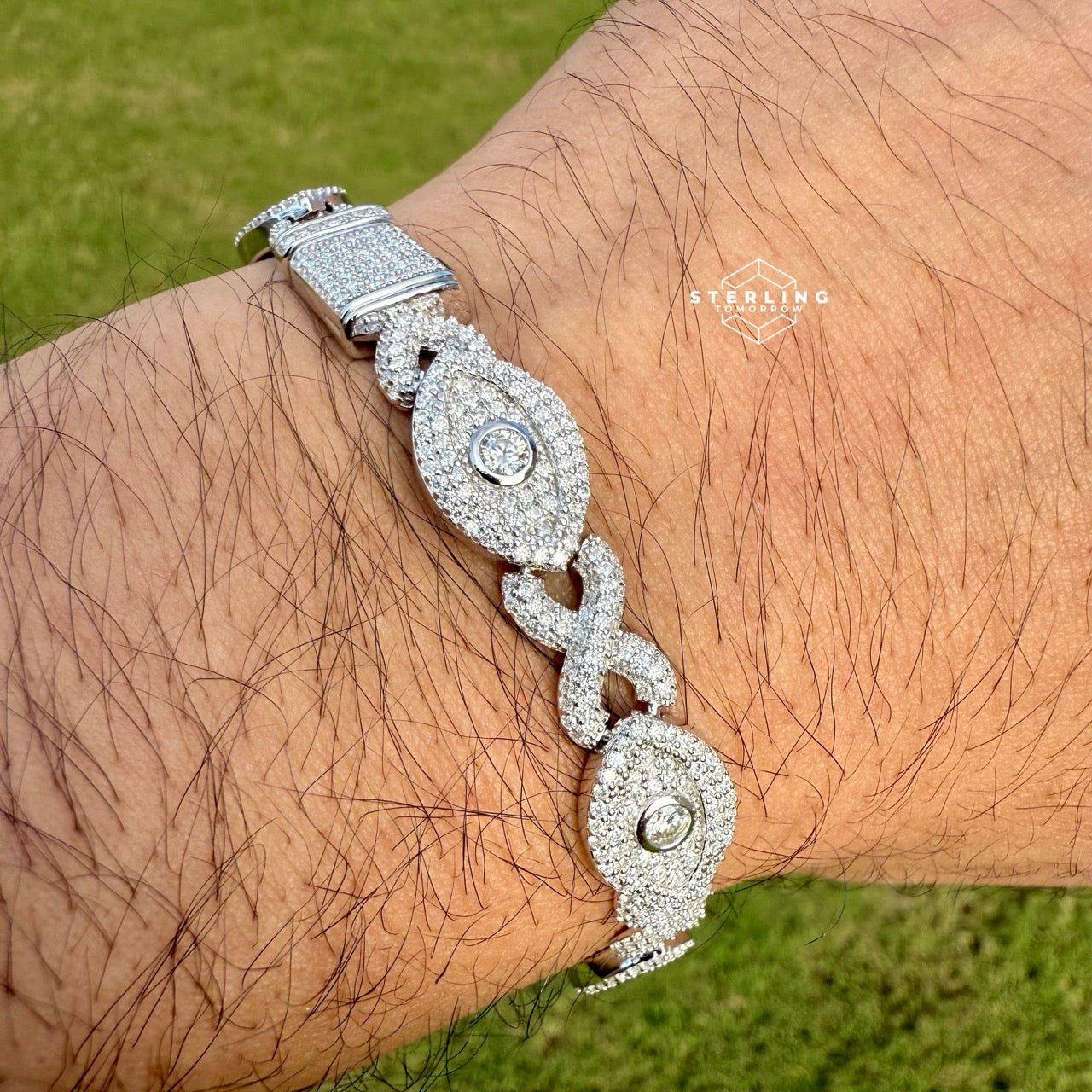 Moissanite Marquis Evil Eye Infinity Bracelet