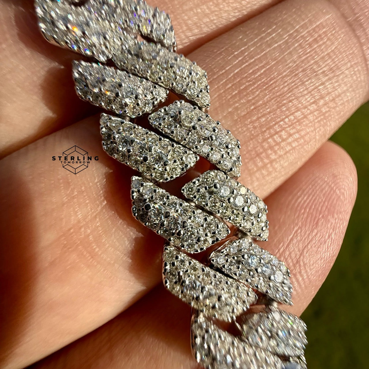 Moissanite 10mm Miami Cuban 3D Solitaire Bracelet 8"