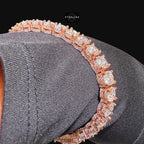 7mm Rose Gold Iced Out Sides Moissanite Tennis Bracelet