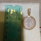 14K Gold Finish Gold Cross Medallion