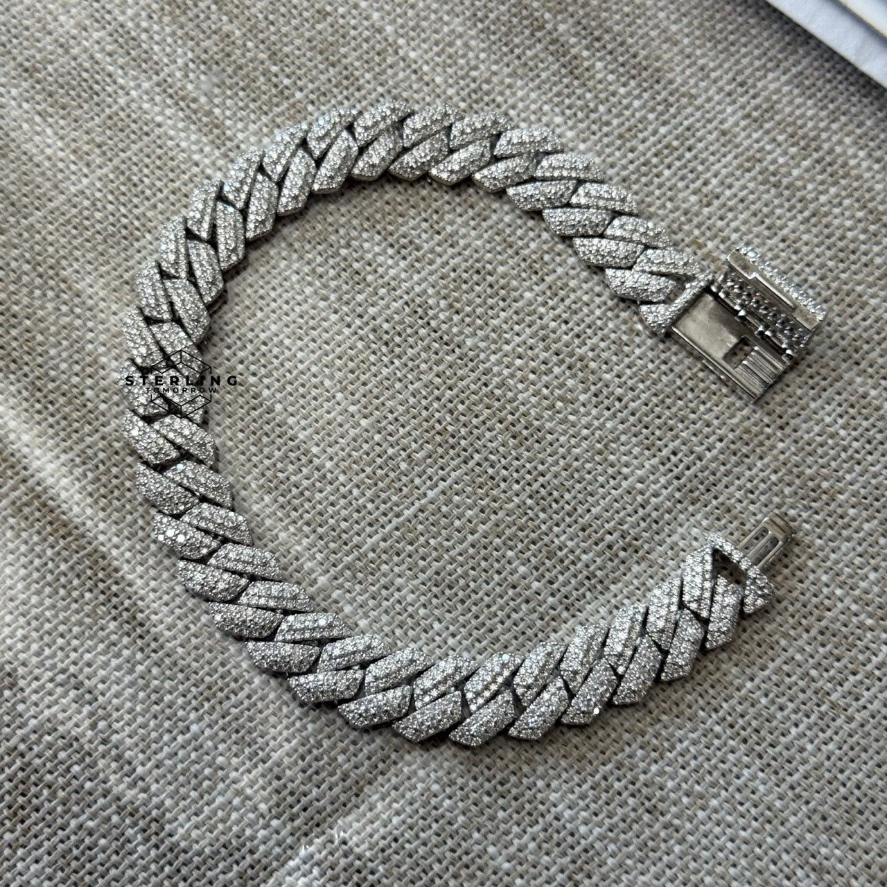 Moissanite 10mm Miami Cuban 3D Solitaire Bracelet 8"