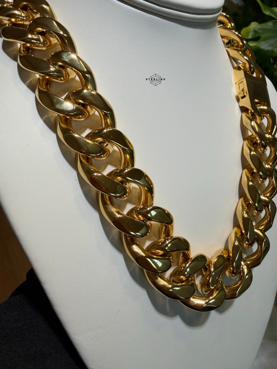 22mm 20" Steel Gold Miami Cuban Chain