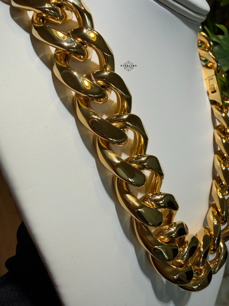 22mm 20" Steel Gold Miami Cuban Chain