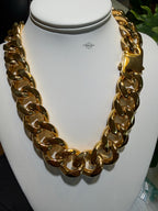 22mm 20" Steel Gold Miami Cuban Chain