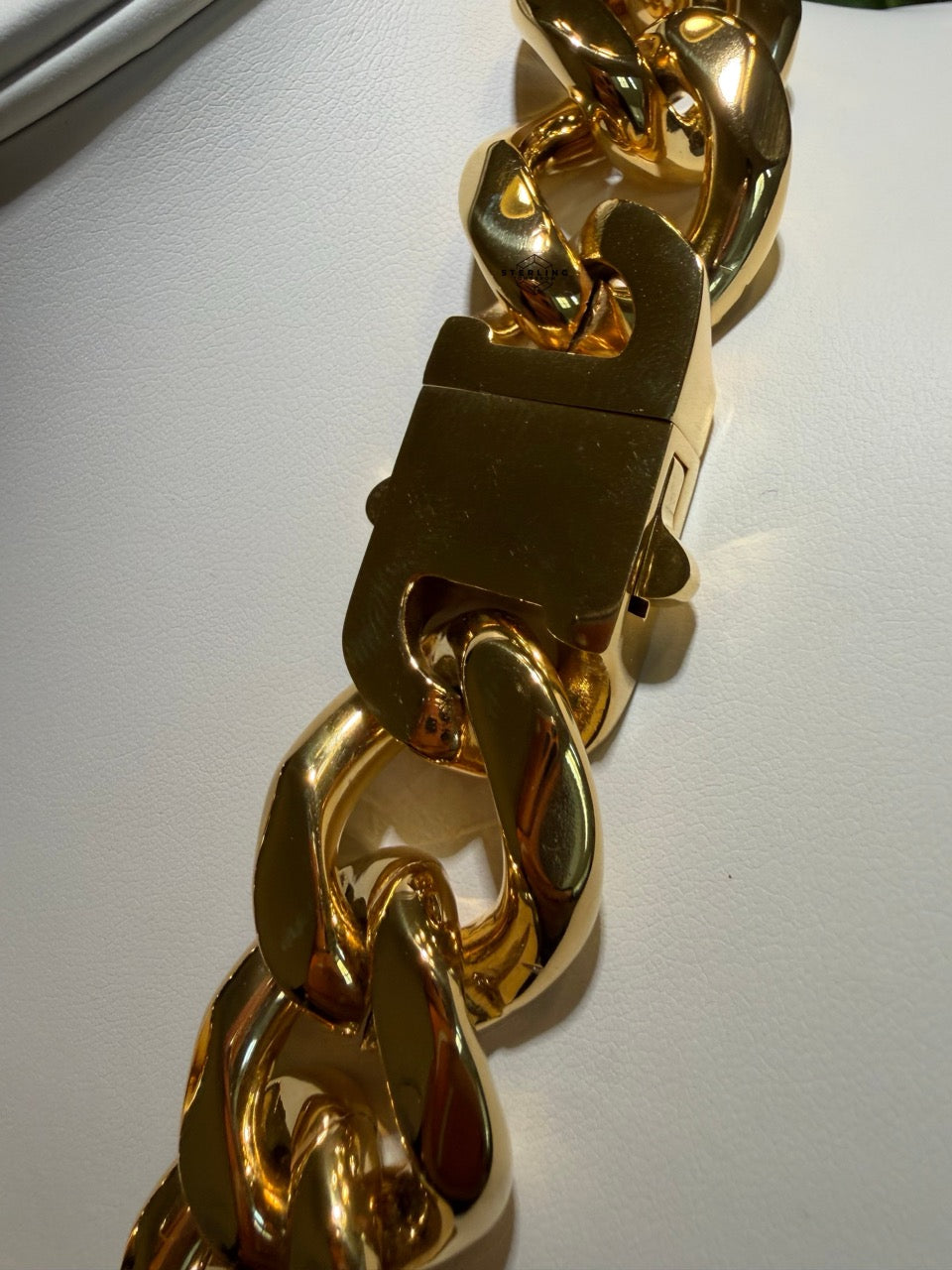 22mm 20" Steel Gold Miami Cuban Chain