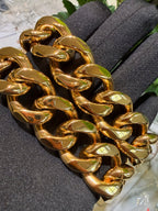 22mm 20" Steel Gold Miami Cuban Chain