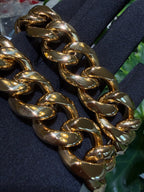 22mm 20" Steel Gold Miami Cuban Chain