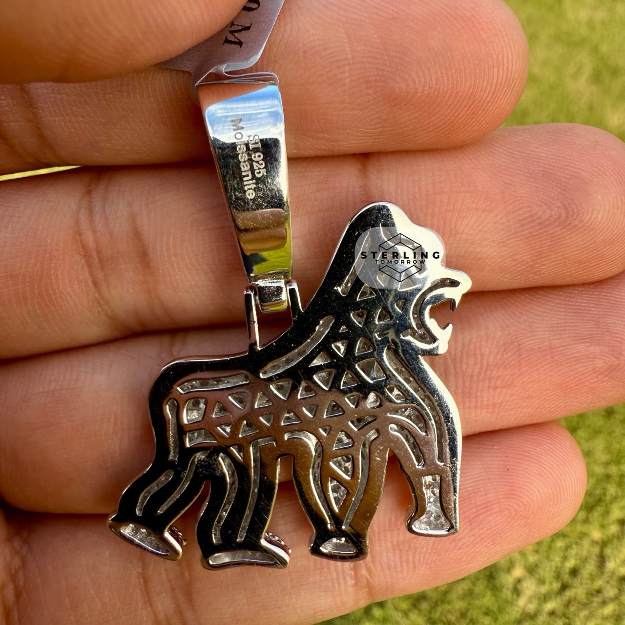 Moissanite Gorilla Iced Out Pendant