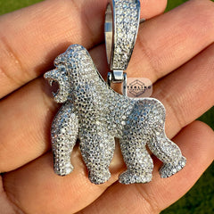 Moissanite Gorilla Iced Out Pendant