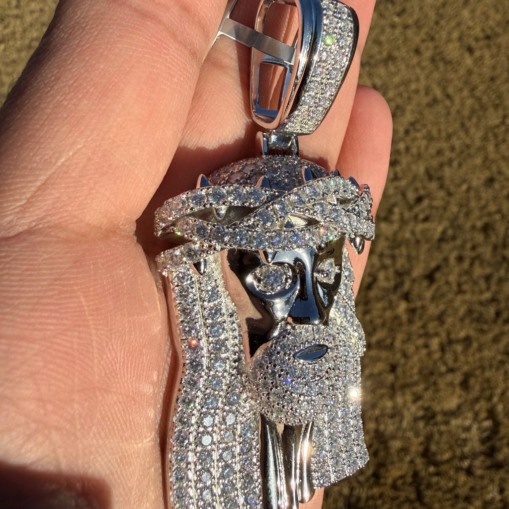 Moissanite 3" Jesus Pendant