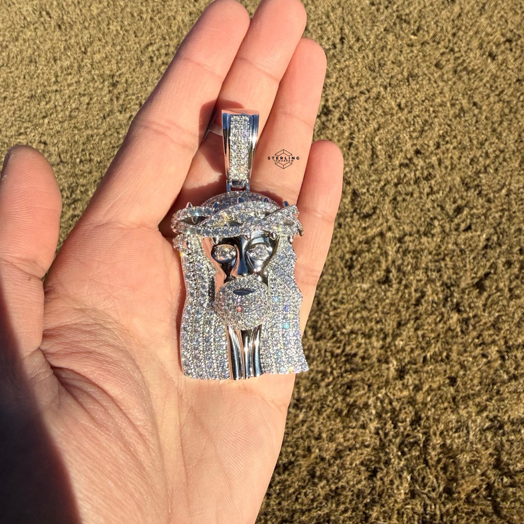 Moissanite 3" Jesus Pendant