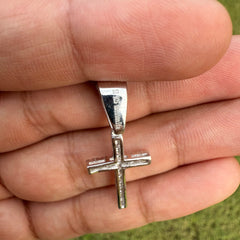 Moissanite Slim Cross Pendant