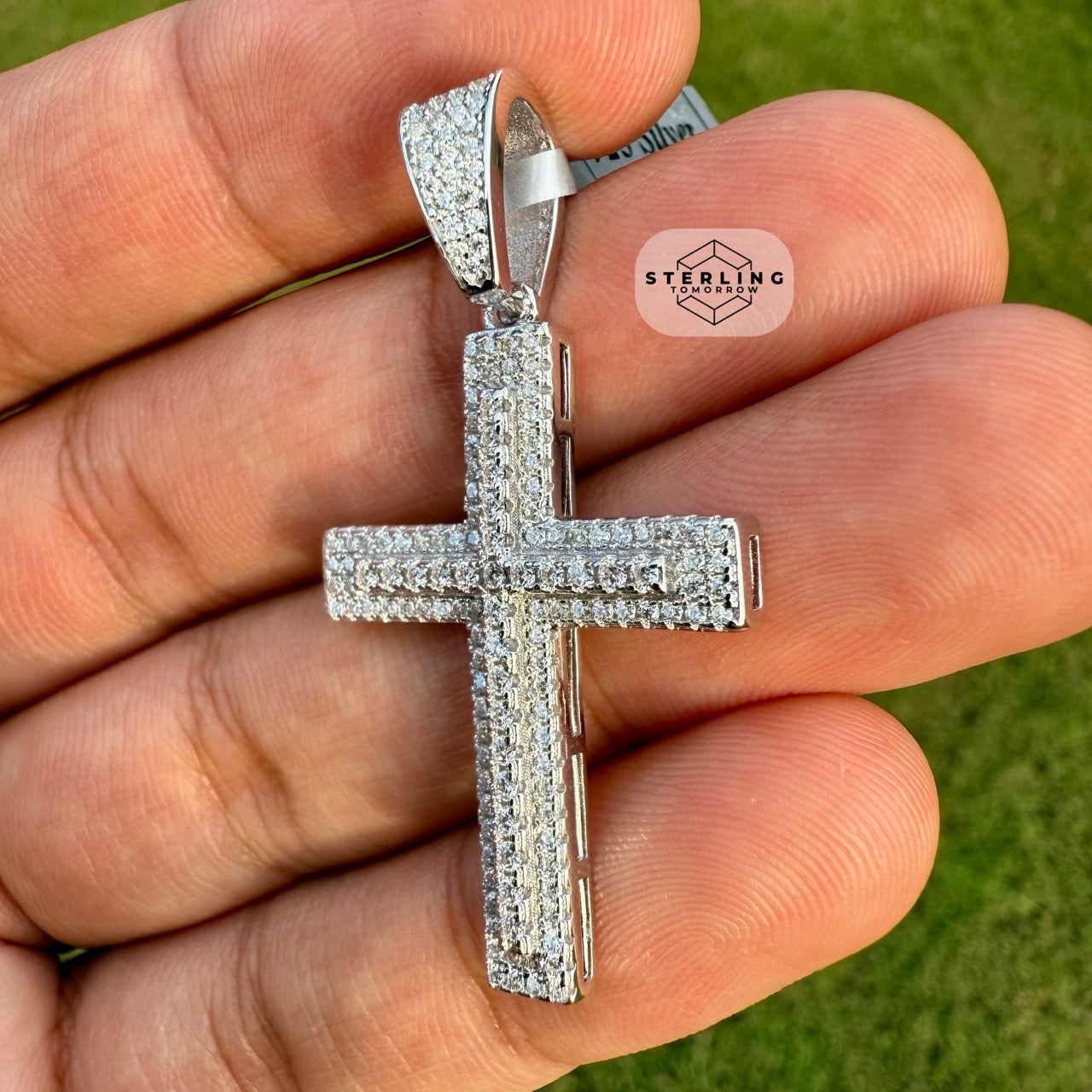 Moissanite 1.5" Iced Out Cross Pendant