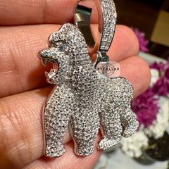 Moissanite Gorilla Iced Out Pendant