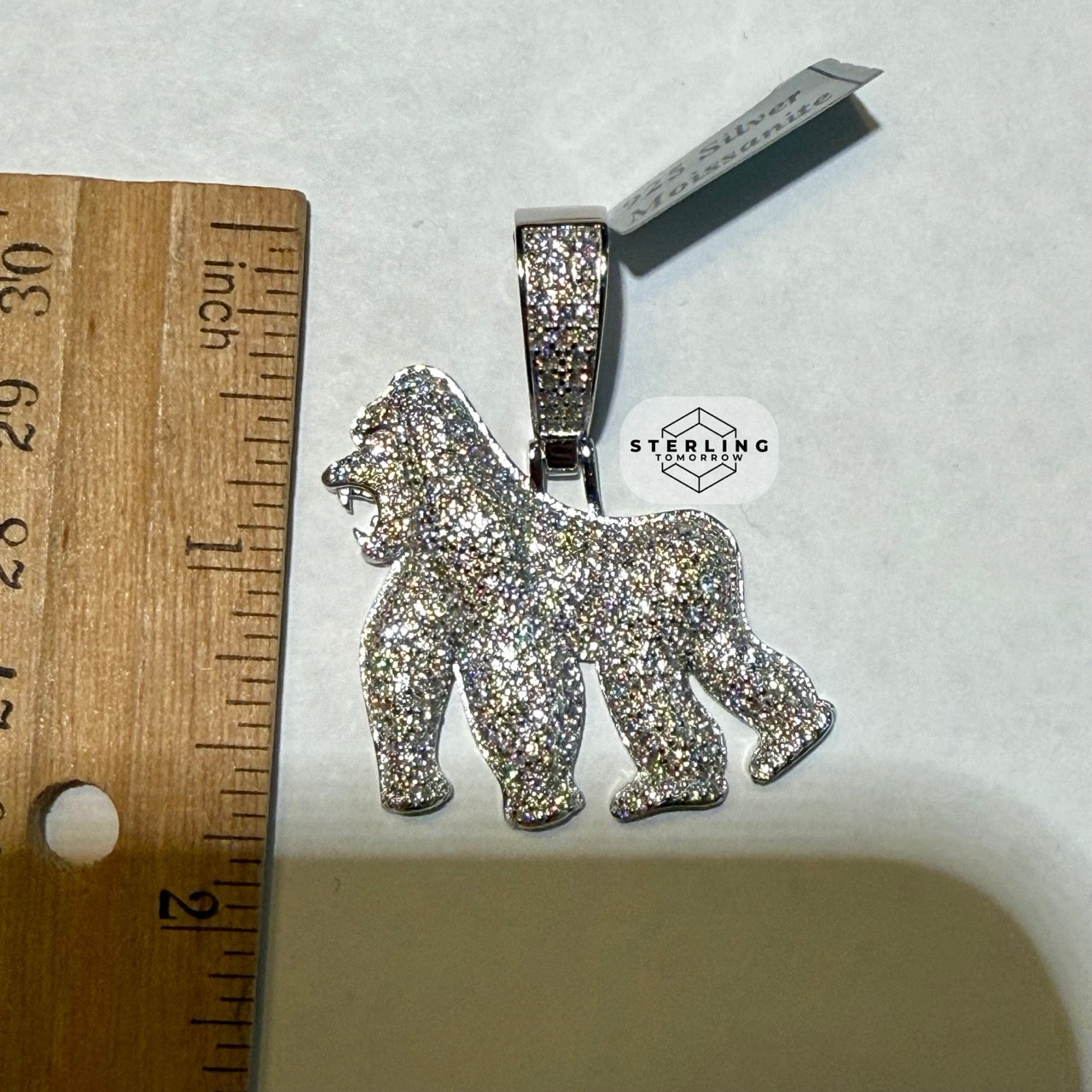 Moissanite Gorilla Iced Out Pendant