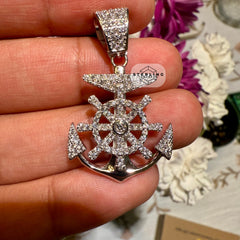 Moissanite Anchor Pendant