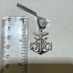 Moissanite Anchor Pendant