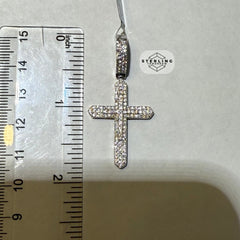 Moissanite Point Cross Pendant